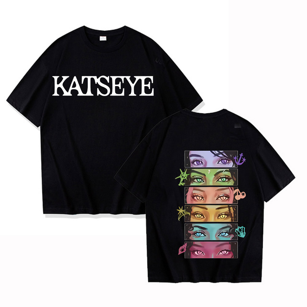 Vintage Fashion Collage - Футболка Kpop Katseye Eyes Collage для