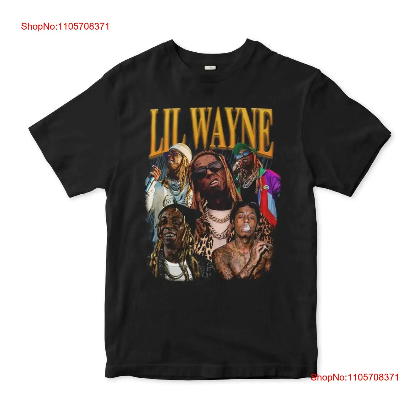 Vintage Fashion Collage - Футболка-коллаж Lil Wayne, хлопковая, мужские и