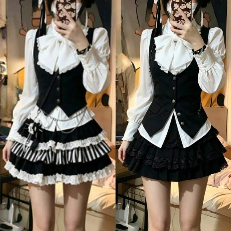 Vintage Fashion Retro Outfit - Французский ретро-костюм из трех предметов: элегантная