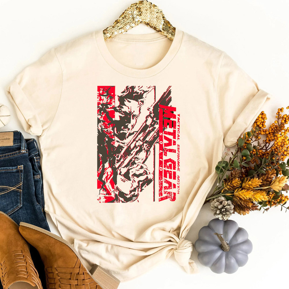 Vintage Fashion For Sale - Футболка Metal Gear Solid, молодежная, в