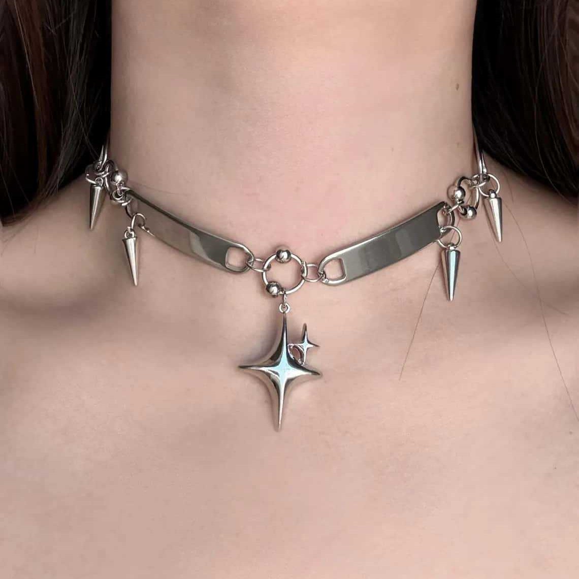 Панк-чокер с заклепками, рок-у – обзор и цена Vintage Fashion Necklace