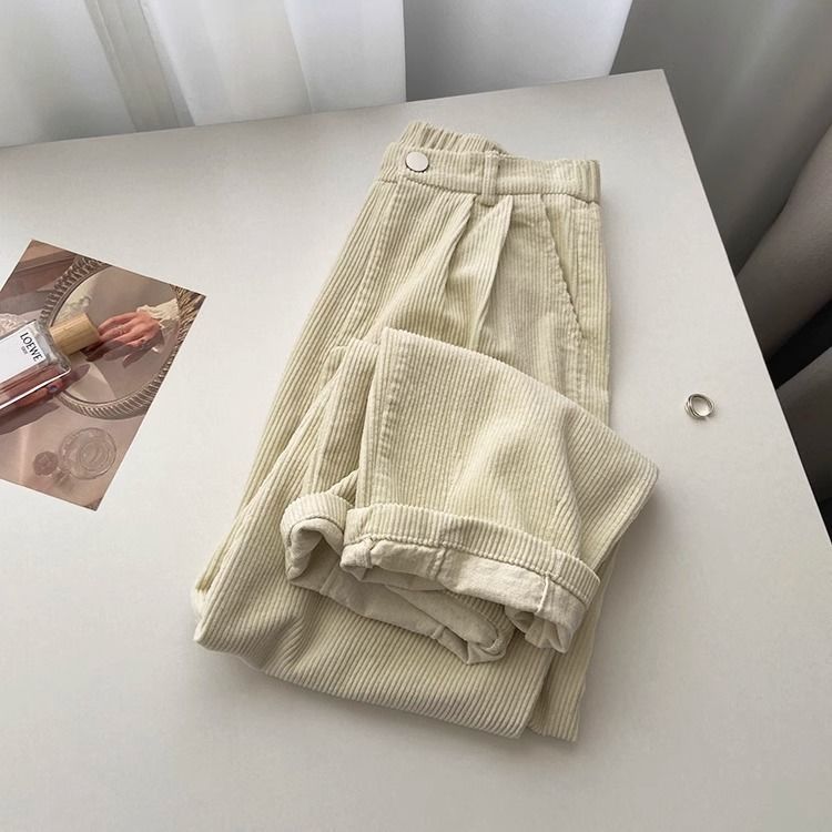Вельветовые брюки с высокой та – обзор и цена Retro Vintage Korean Fashion