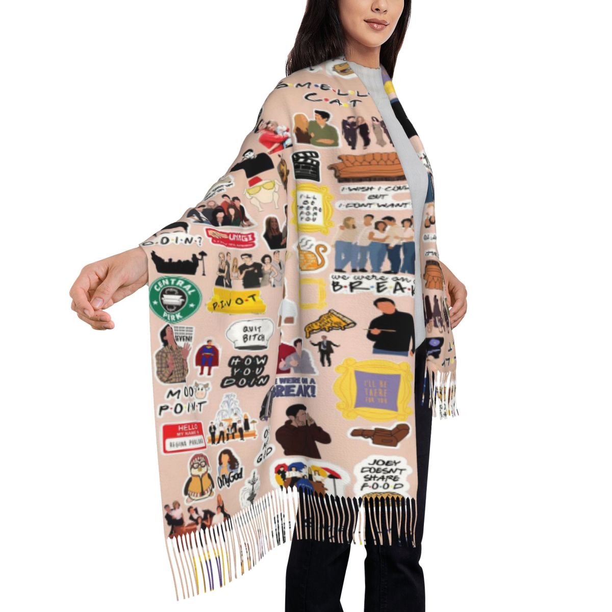 Винтажный шарф с изображением  – обзор и цена Vintage Fashion Collage